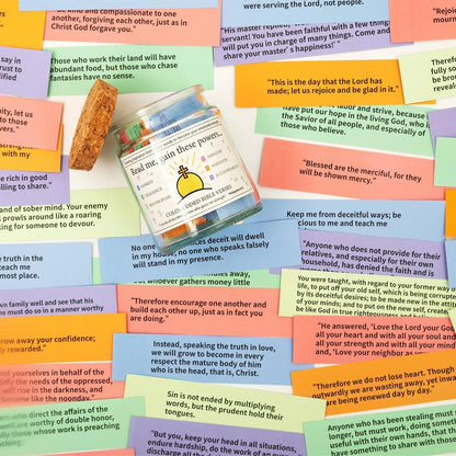 Handmade 90 Day Bible Verses Jar (Comes With Christian Gift Box)